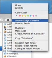 Show Package Contents Menu